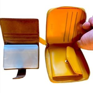 Roots Genuine Leather wallet & new Miniso Wallet. Roots wallet not used much.